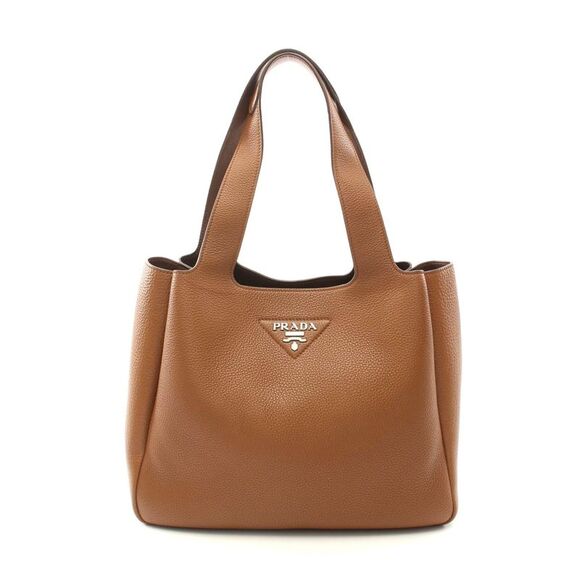 Prada Leather Tote Bag Brown - Picture 1 of 6